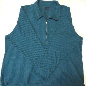 Torrid Quater Zip Sweater Green Size 4